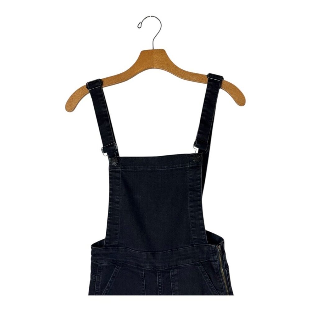 Madewell Overalls Women XS Washed Black Luna Denim Skinny Gothic Grunge‎ Outdoor - Picture 7 of 11